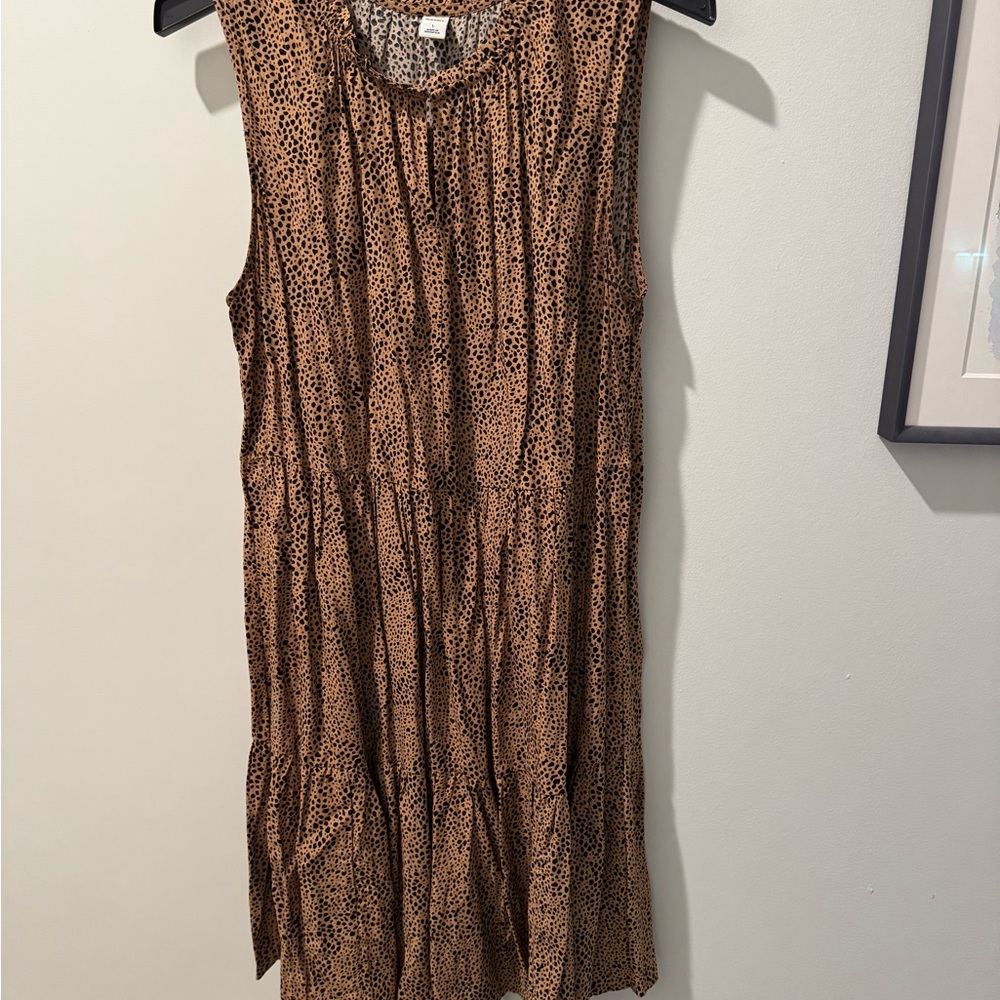 Old Navy Tan and Black Mini Dress